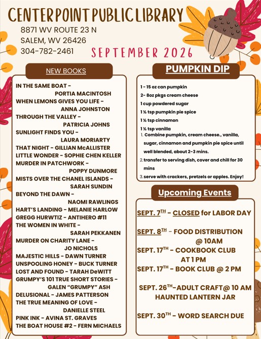 september 2026 newsletter
